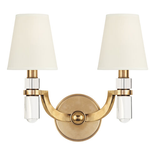 Dayton 2 Light 13.5 inch Aged Brass Wall Sconce Wall Light