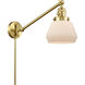 Fulton 35 inch 100 watt Satin Gold Swing Arm Wall Light