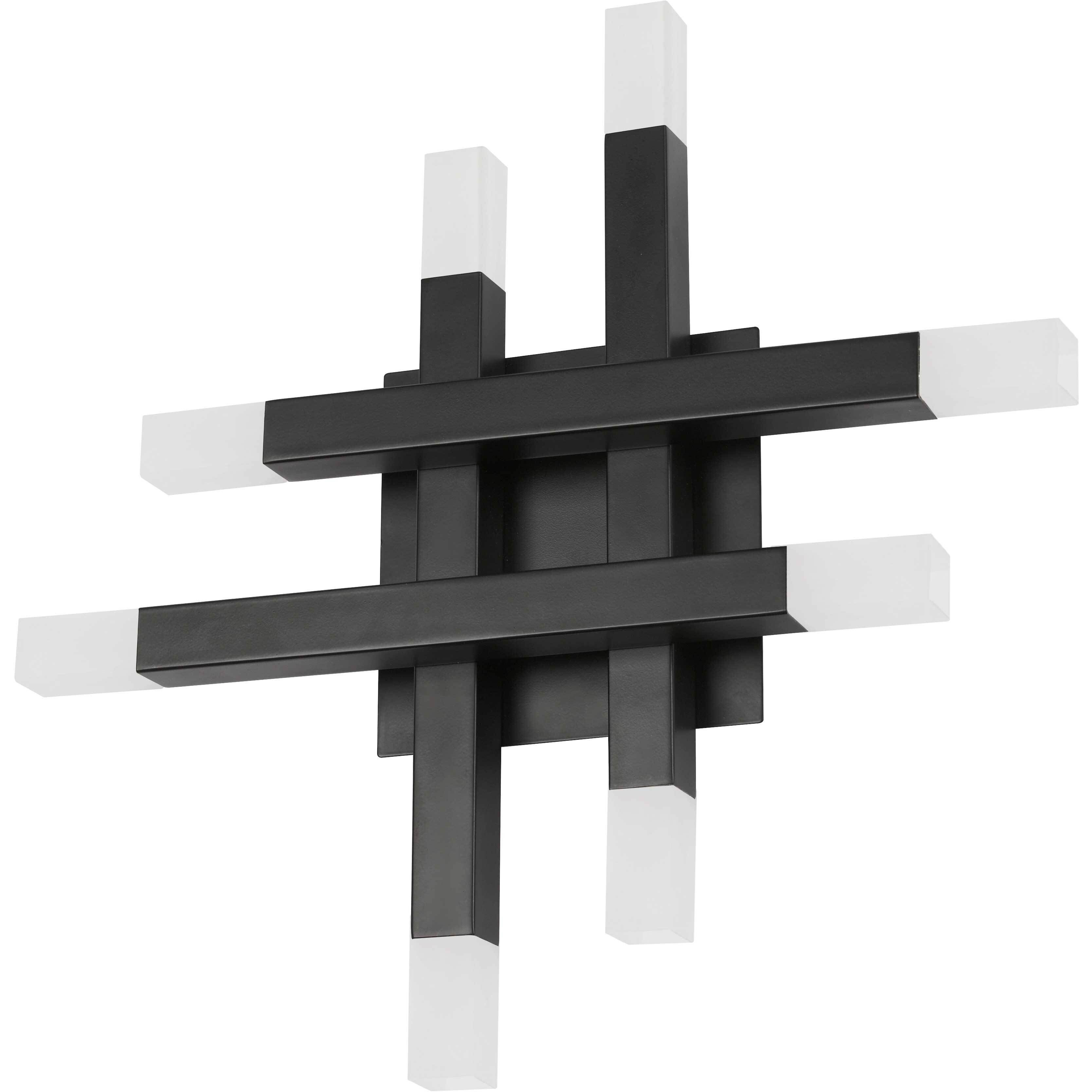 Acasia LED 15.75 inch Matte Black with Frosted Decorative Wall Sconce Wall Light