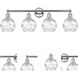Edison Athens Deco Swirl 4 Light 33 inch Polished Chrome Bath Vanity Light Wall Light
