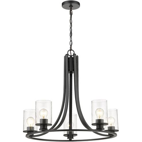 Beckett 5 Light 27 inch Matte Black Chandelier Ceiling Light