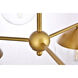 Eclipse 6 Light 36 inch Brass Pendant Ceiling Light