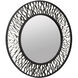 Estela 30 X 30 inch Matte Black and French Gold Wall Mirror, Smithsonian Collaboration