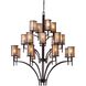 Barringer 20 Light 50 inch Aged Bronze Chandelier Ceiling Light