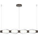 Gem LED 53.3 inch Flat Bronze Linear Chandelier Ceiling Light in Clear, Mandrel