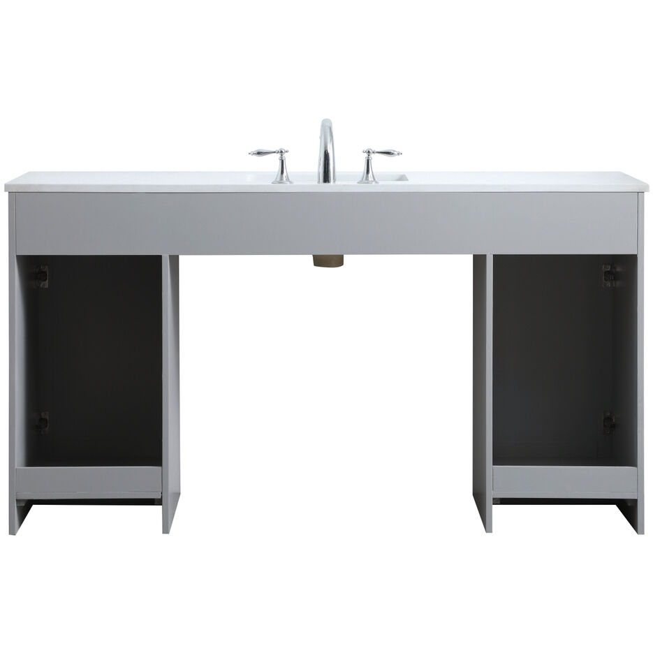 Cooper 60 X 19 X 34 inch Grey Vanity Sink Set