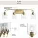 Ilia 4 Light 31 inch Brushed Gold Bath Vanity Wall Light