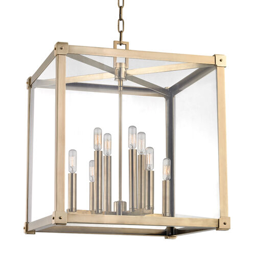 Forsyth 8 Light 20.25 inch Aged Brass Hanging Lantern Ceiling Light