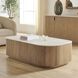 Arik 52 X 16 inch Alder Wood and White Marble Coffee Table