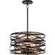 Vortic Flow 5 Light 16 inch Dark Bronze/Mosaic Gold Pendant Ceiling Light, Convertible