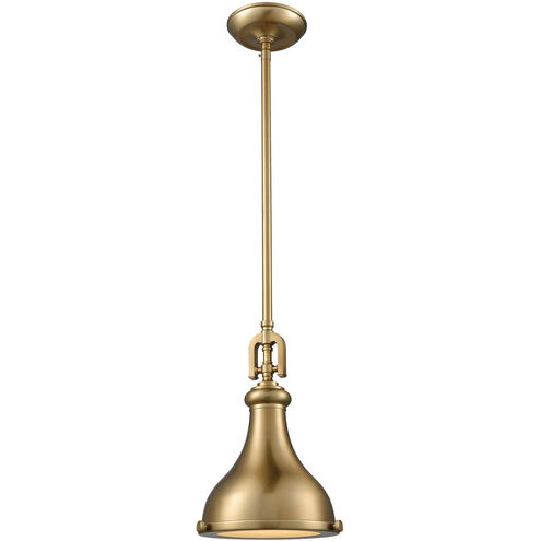 Fishkill 1 Light 9 inch Satin Brass Mini Pendant Ceiling Light