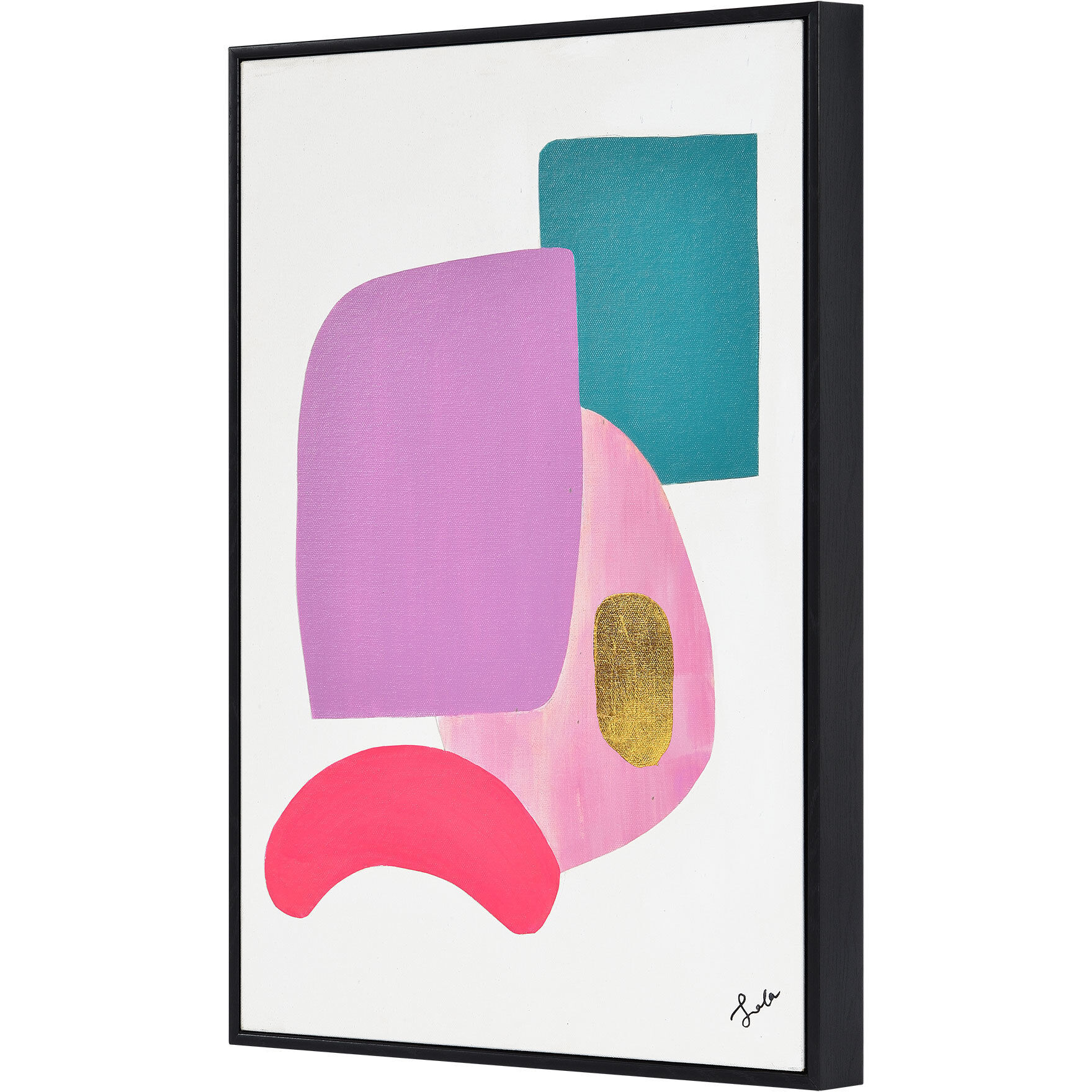 Everly Collage and Gold Leaf Canvas Art, Set of 2