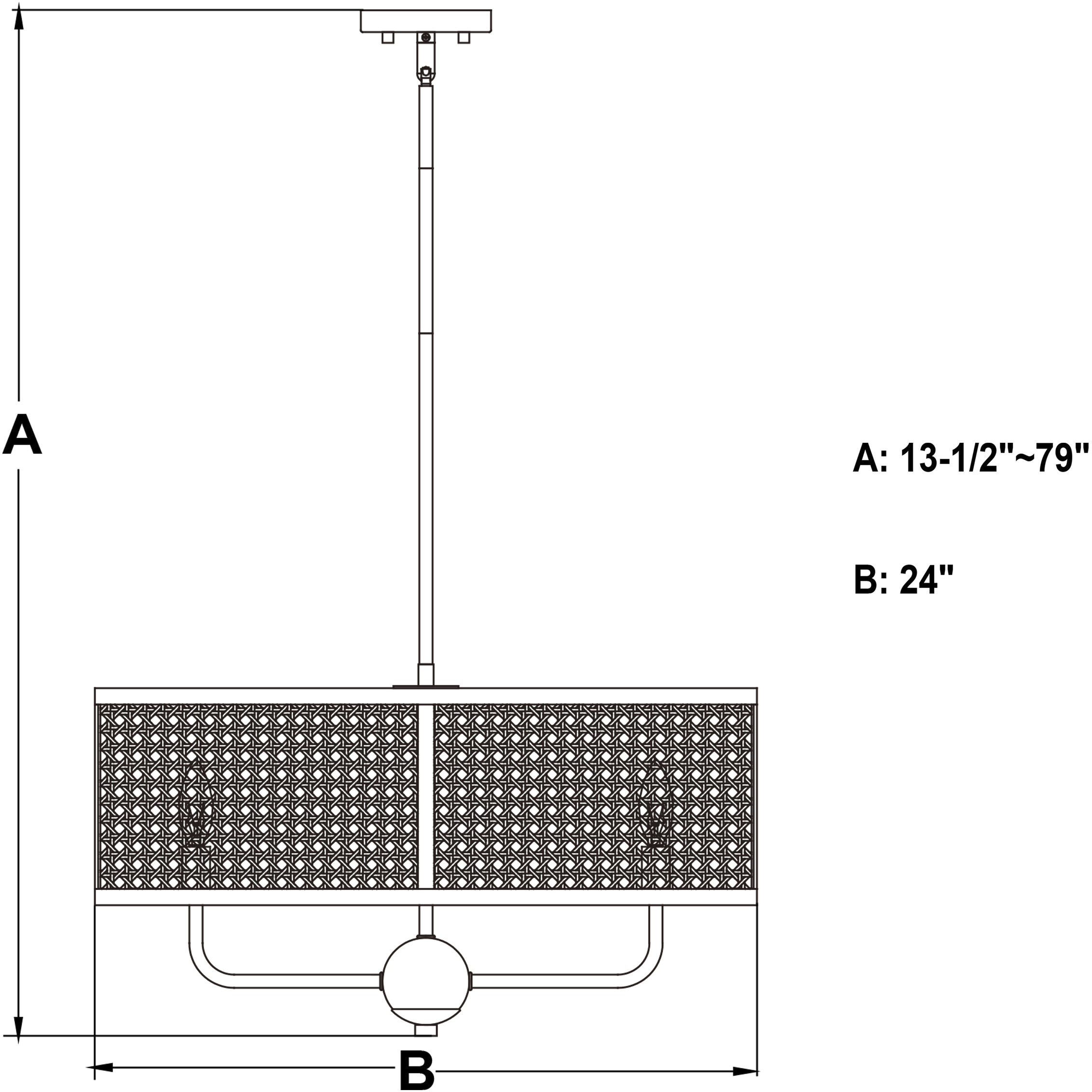Berens LED 24 inch Matte Black Pendant Ceiling Light