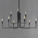 Abner 9 Light 32 inch Black Chandelier Ceiling Light