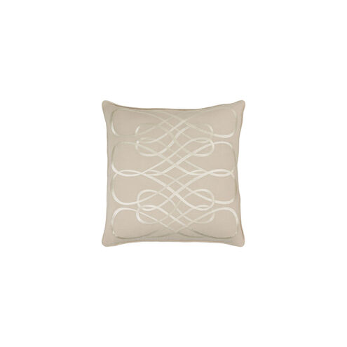 Leah 20 X 20 inch Beige Throw Pillow