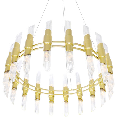 Croissant 36 Light 40 inch Satin Gold Chandelier Ceiling Light