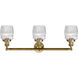 Franklin Restoration Colton 3 Light 32 inch Brushed Brass Bath Vanity Light Wall Light, Franklin Restoration