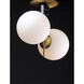 Vesper 2 Light 10 inch Satin Brass/Black Semi-Flush Mount Ceiling Light
