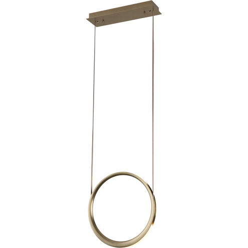 Eternal LED 5.9 inch Satin Antique Brass Pendant Ceiling Light