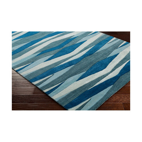 Artist Studio 36 X 24 inch Bright Blue/Teal/Aqua/Sea Foam Rugs, Wool and Viscose