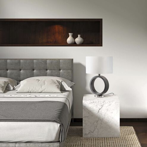 Tracey 25 inch 100.00 watt Brushed Nickel and Charcoal Gray Table Lamp Portable Light