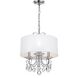 Othello 3 Light 14 inch Polished Chrome Chandelier Ceiling Light in Clear Hand Cut
