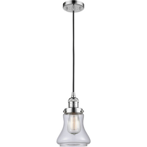 Franklin Restoration Bellmont 1 Light 6.25 inch Polished Chrome Mini Pendant Ceiling Light in Incandescent, Clear, Franklin Restoration