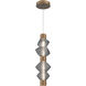 Mesa LED 28 inch Novel Brass Pendant Ceiling Light in Smoke, Mandrel