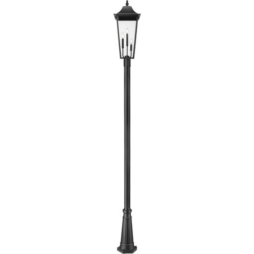 Gannon 3 Light 125.5 inch Black Outdoor Post Mounted Fixture in G9