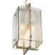 Solara 4 Light 12.4 inch Vintage Brass and Handblown Glass Pendant Ceiling Light