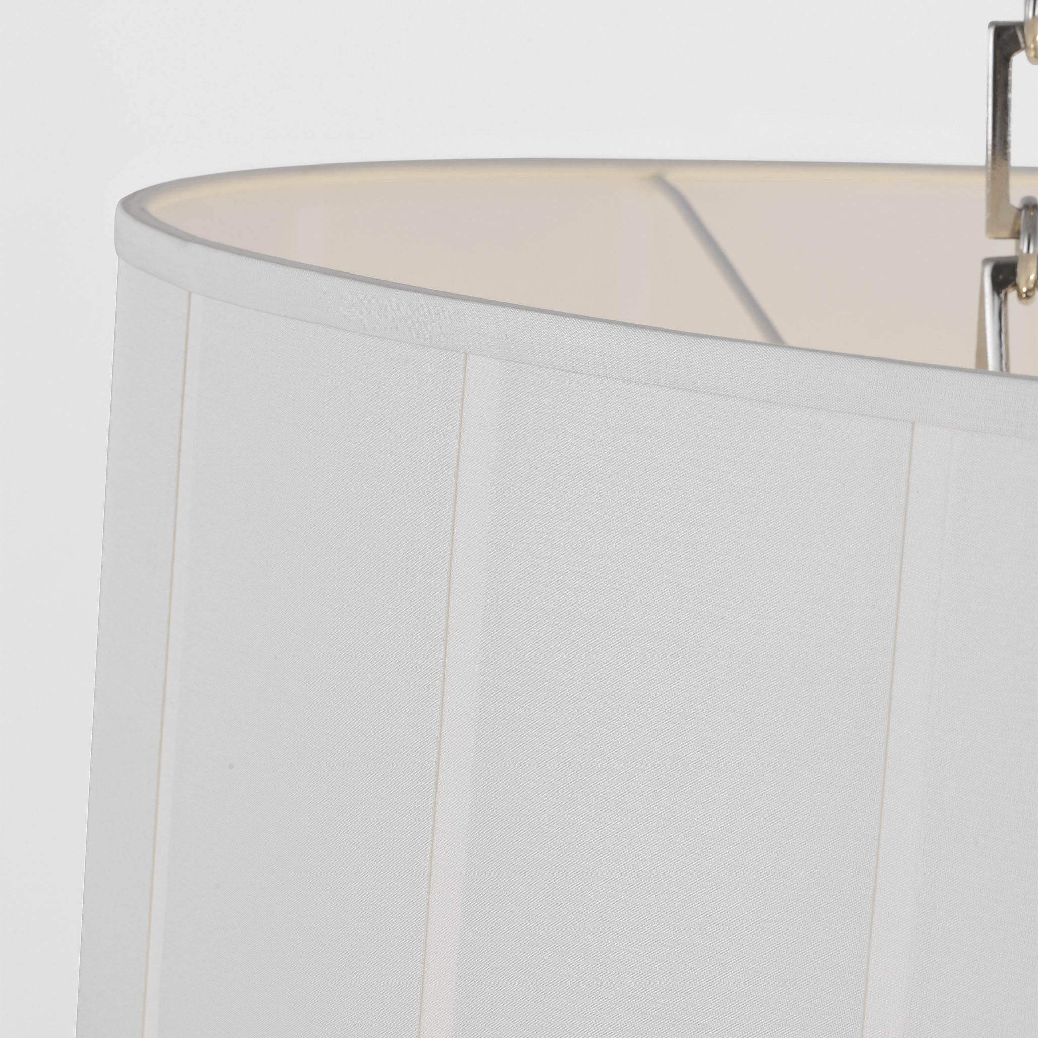 Barbara Barry Perfect Pleat 4 Light 36 inch Polished Nickel Oval Hanging Shade Ceiling Light