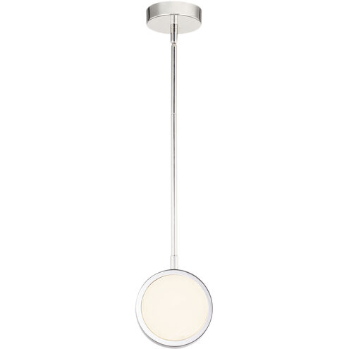 Blanco LED 6.25 inch Polished Nickel and Alabaster Pendant Ceiling Light
