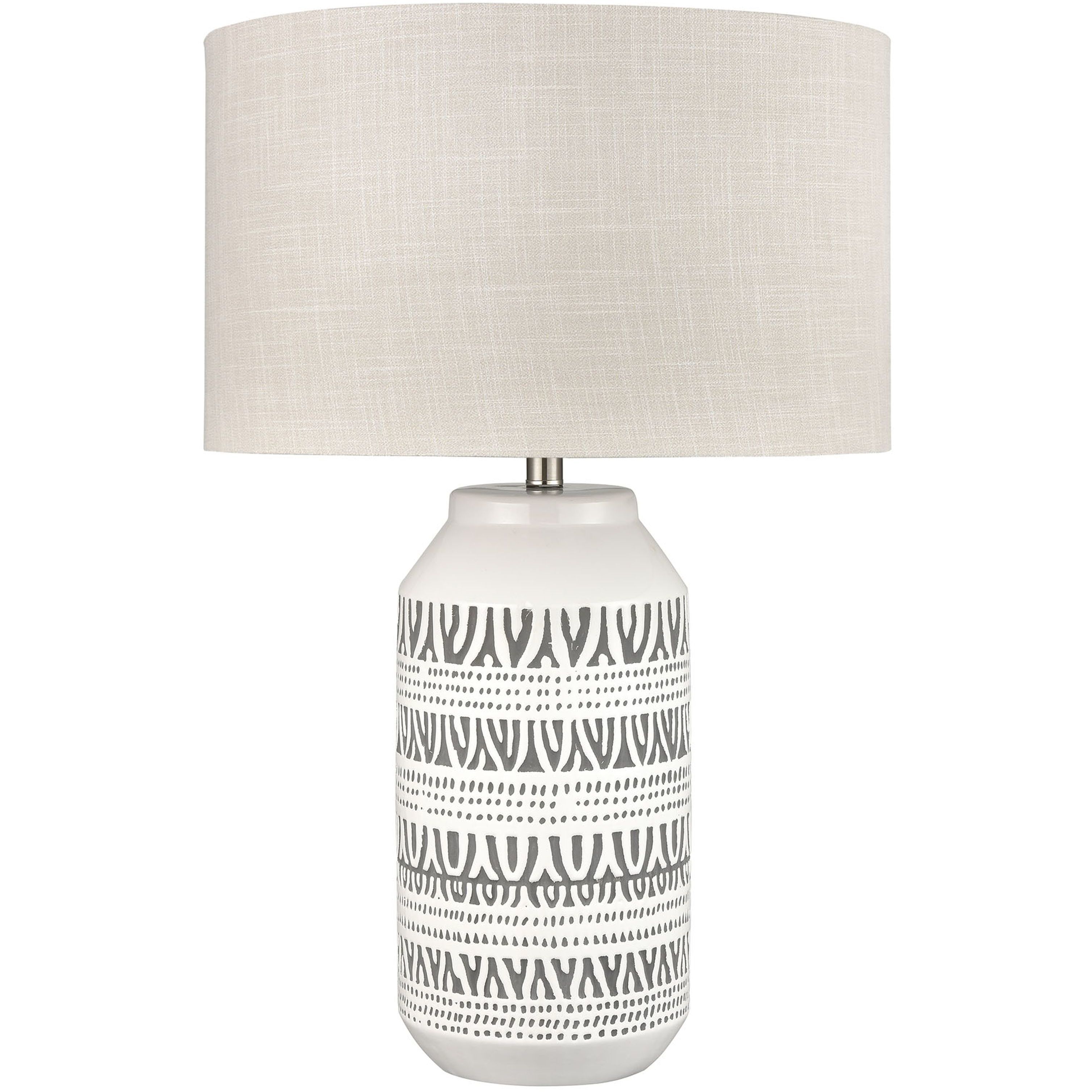 Calabar 29 inch 150 watt White Table Lamp Portable Light, Set of 2