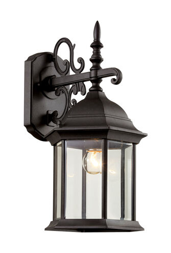 Alicante 1 Light 19 inch Black Gold Outdoor Wall Lantern