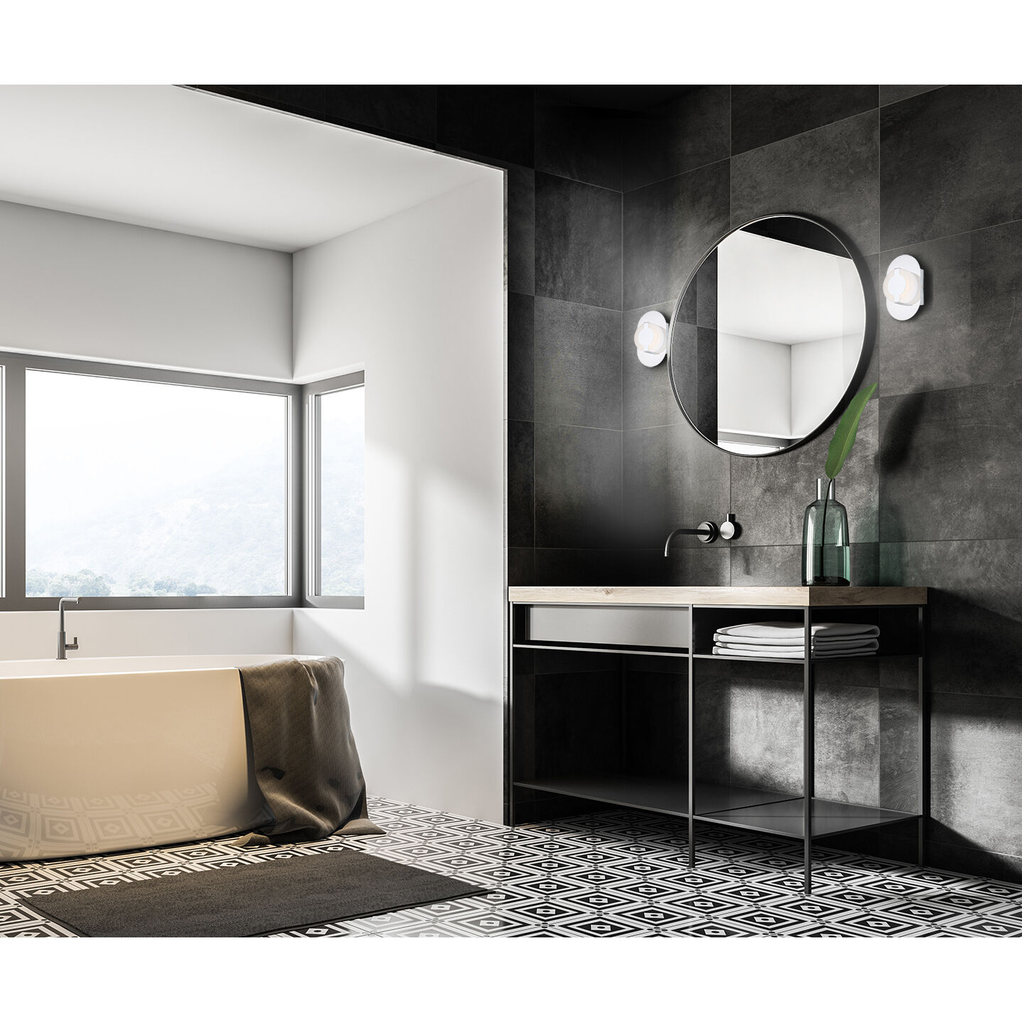 Balewood LED 6 inch Chrome Wall Sconce Wall Light