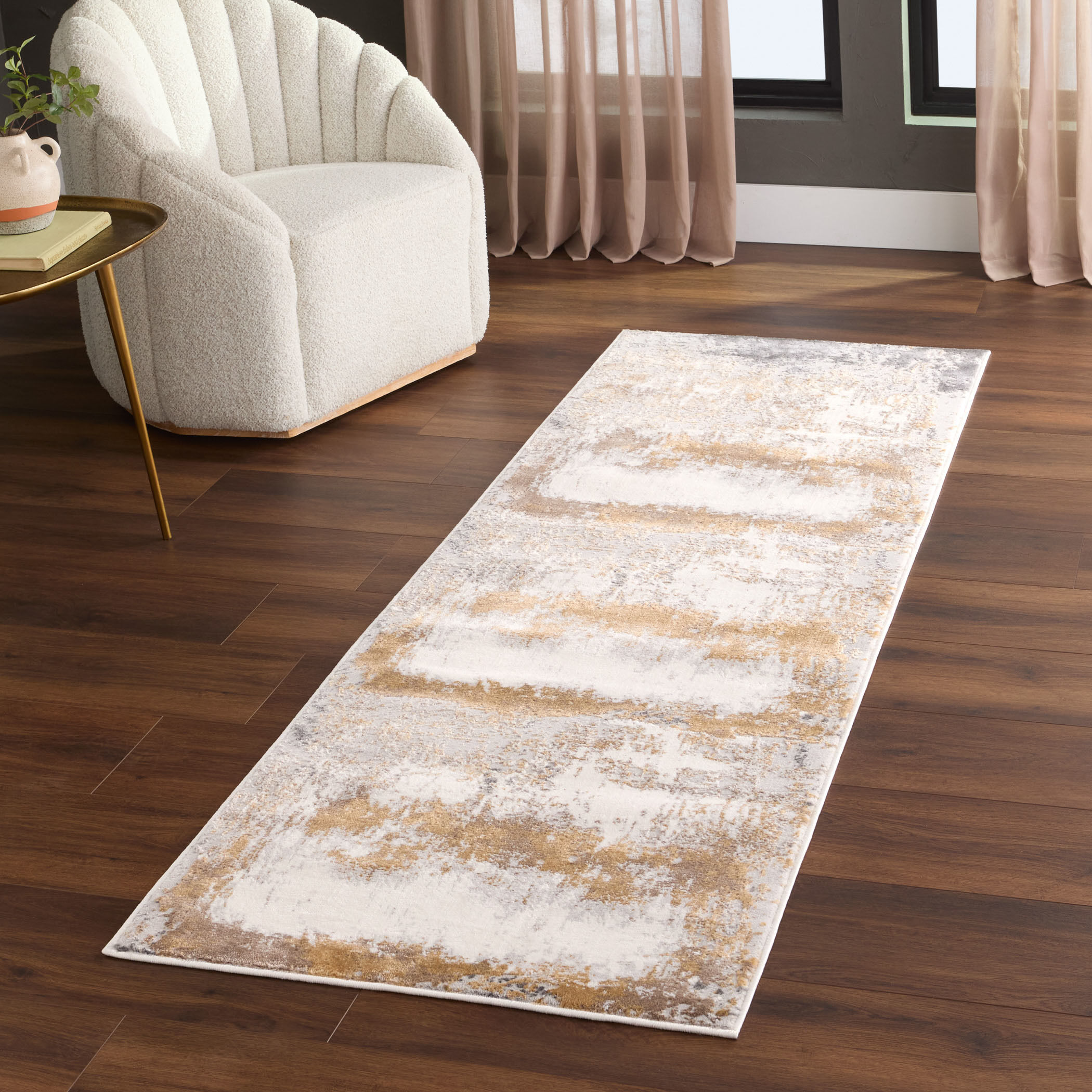 Veleka Gray and Gold Indoor Rug