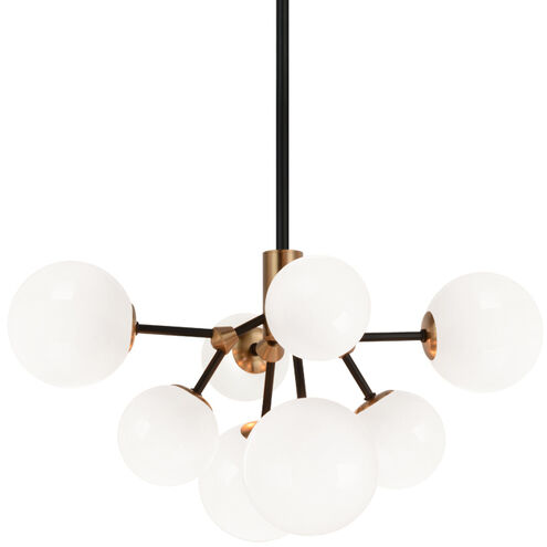 Novu LED 19 inch Aged Gold Brass Chandelier Ceiling Light