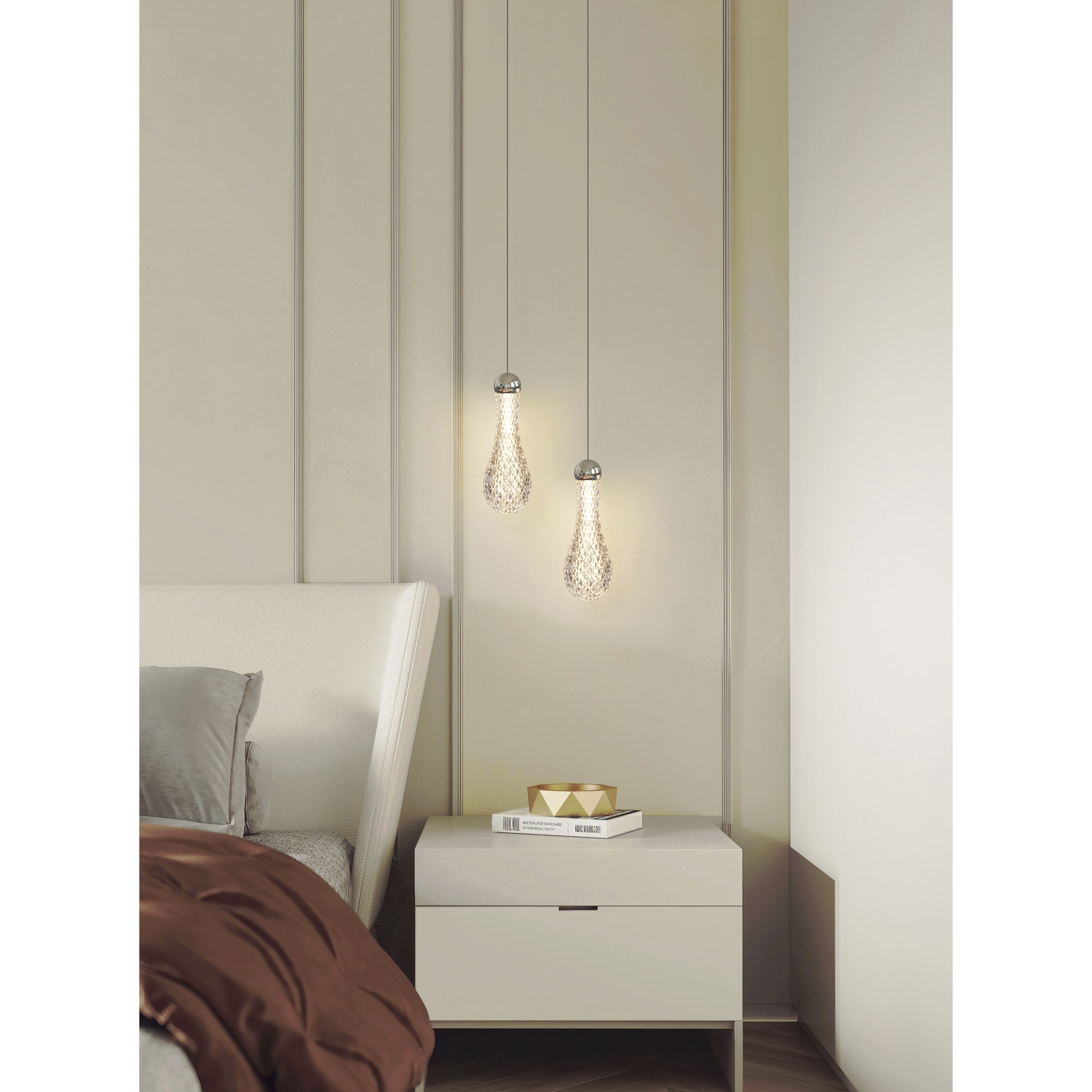 Pera LED 4.72 inch Chrome Pendant Ceiling Light