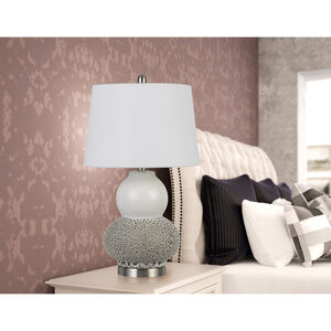 Aigio 24 inch 100 watt Grey Crackle Table Lamp Portable Light, Pair