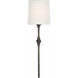 Studio VC Dauphine 1 Light 5.5 inch Aged Iron Sconce Wall Light in Linen