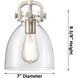 Newton Bell 3 Light 27 inch Polished Nickel Bath Vanity Light Wall Light in Matte White Glass