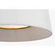 Barbara Barry Halo LED 19 inch Soft Brass Fabric Hanging Shade Ceiling Light