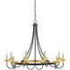 Hanlon 10 Light 36.75 inch Washed Black Chandelier Ceiling Light