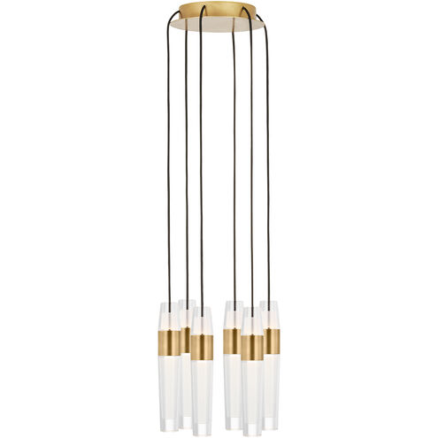 Sean Lavin Lassell 6 Light 10.3 inch Natural Brass Chandelier Ceiling Light