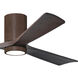 Atlas Irene-3HLK 60 inch Walnut Tone Ceiling Mount Paddle Fan, Flush Mounted
