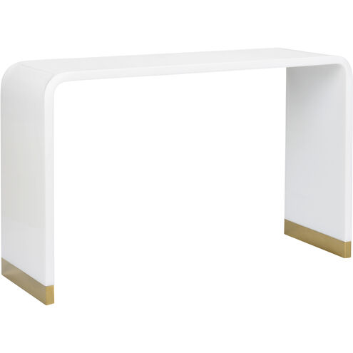 Waterfall 45.5 inch White/Cream Console Table