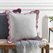 Sophie 22 X 7 inch Light Grey and Charcoal and Hot Pink Pillow