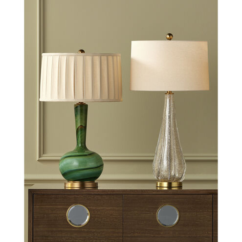 Lamartine 30.5 inch 150 watt Green/Antique Brass Table Lamp Portable Light