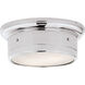 Siena2 2 Light 11.75 inch Chrome Flush Mount Ceiling Light, Small