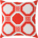 Octagonal 20 inch Bright Orange, Cream Pillow Kit